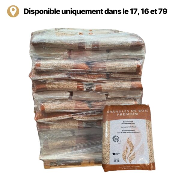 Granulés de bois Rochefort Pellets – Palette de 72 sacs de 15kg